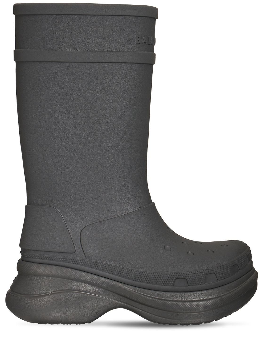 Shop Balenciaga Crocs Boots In Серый