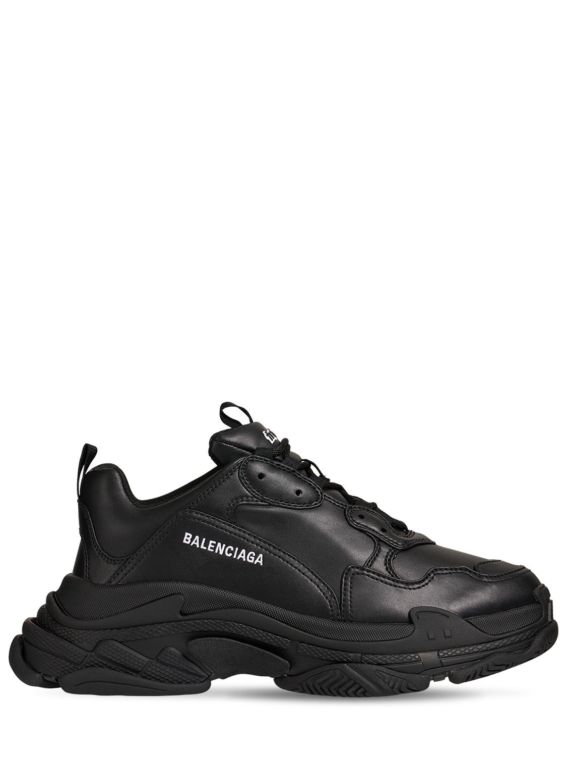 Shop Balenciaga Triple S Sneakers In Чёрный