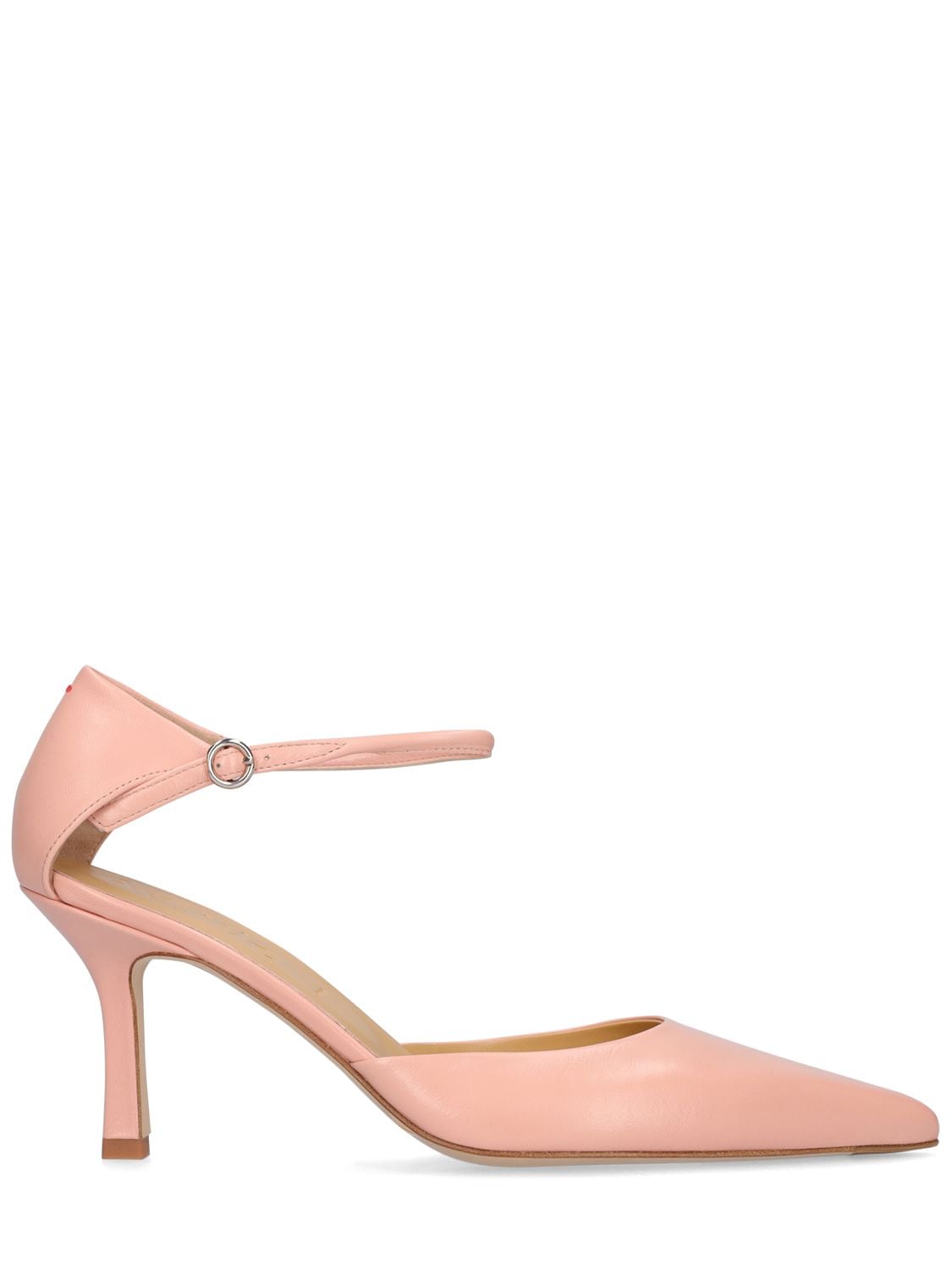 Aeyde 75mm Selma Leather Pumps In Blush