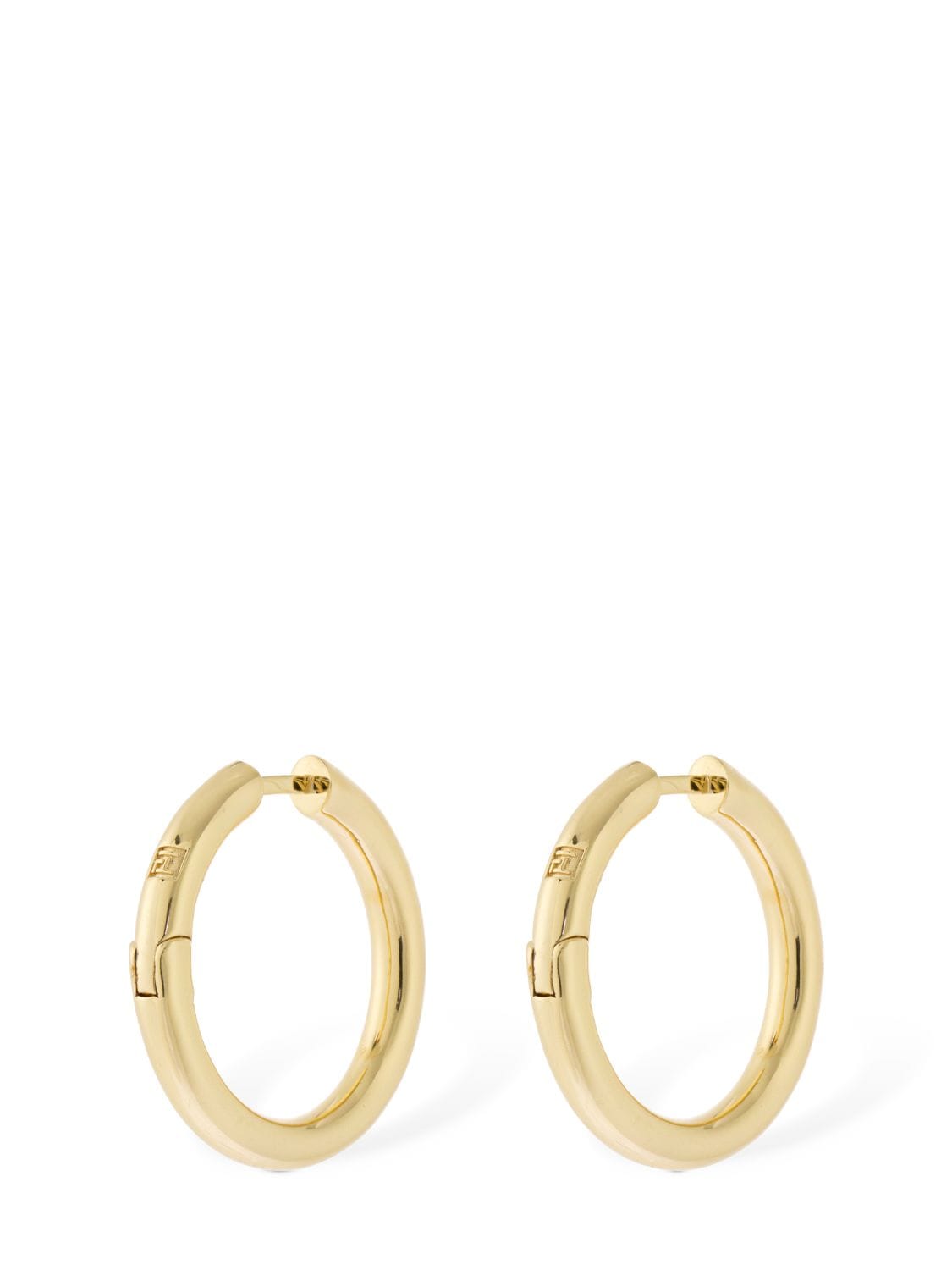 Shop Federica Tosi Eva Hoop Earrings In Gold