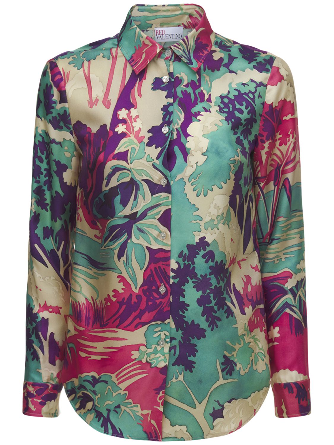 REDValentino - Printed silk satin shirt 