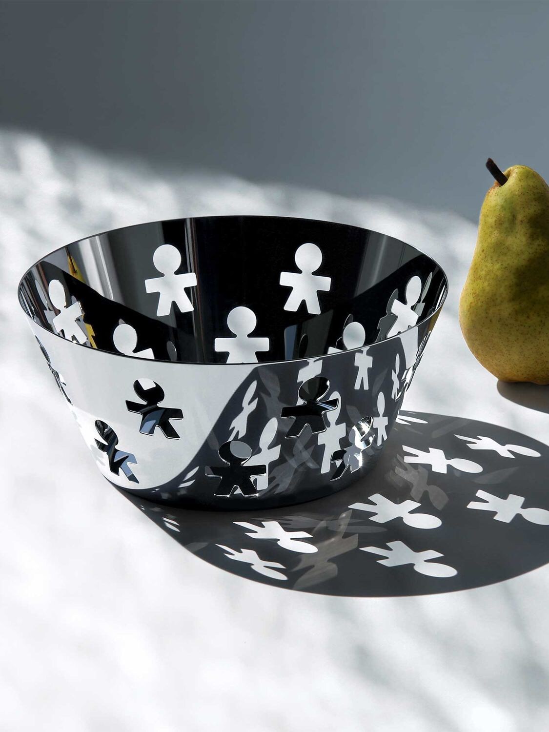 Shop Alessi Girotondo Stainless Steel Fruit Bowl In Silver