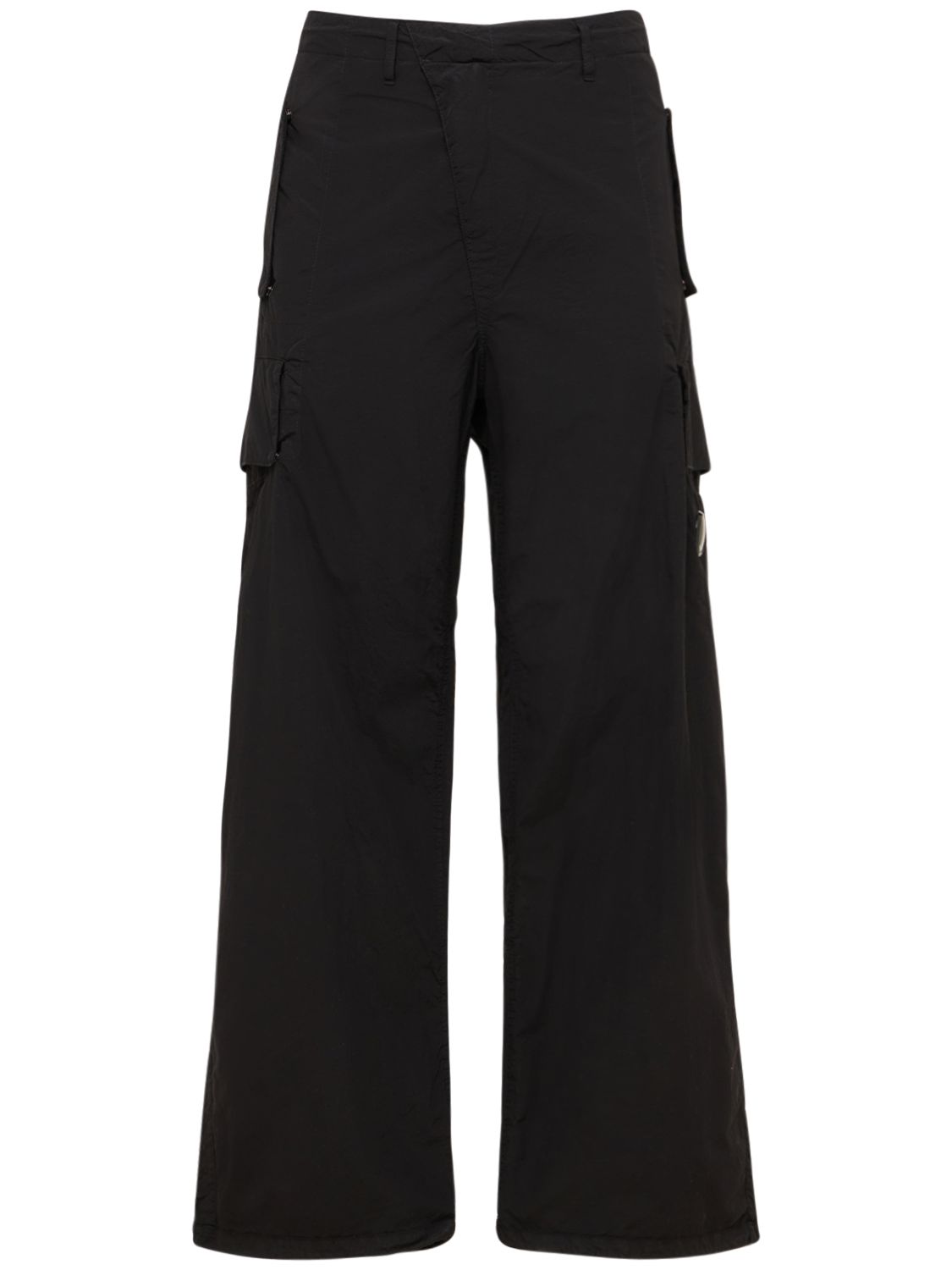 C.p. Company Flatt Nylon Wide Pants In Black | ModeSens
