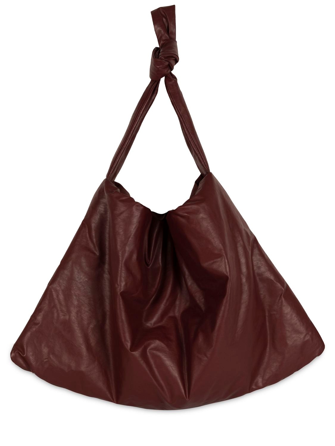 Kassl Editions Medium Square Oil Shoulder Bag In Bordeaux