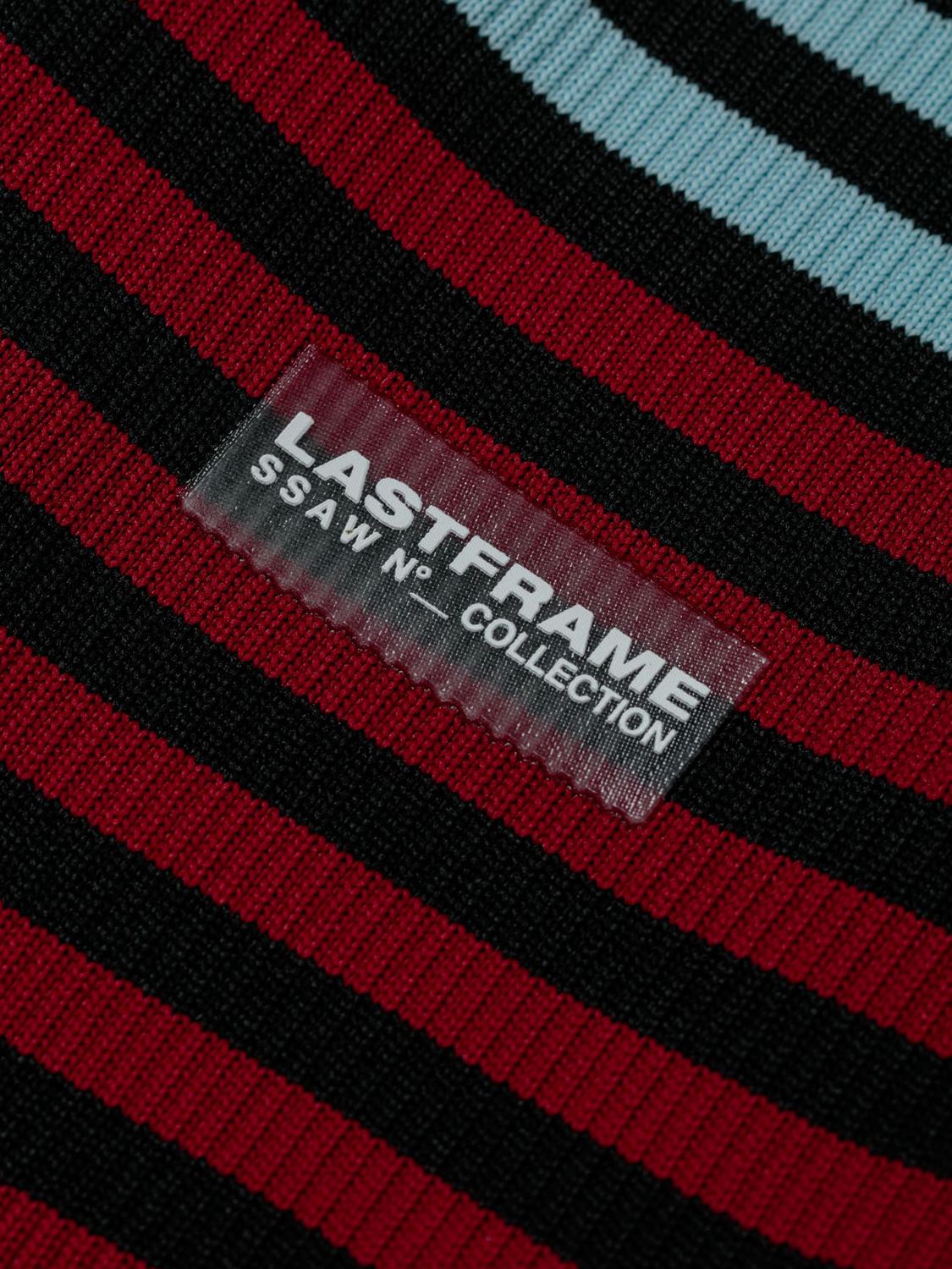 LASTFRAME SMALL STRIPE MARKET BAG W/ LEATHER STRAP