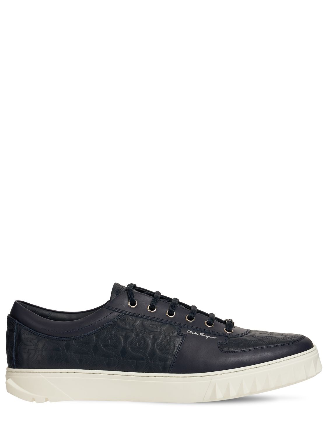 Scuby Smooth & Embossed Leather Sneakers