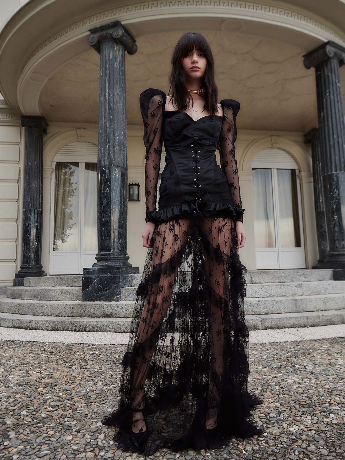 ALESSANDRA RICH Duchesse & Lace Gown | Smart Closet