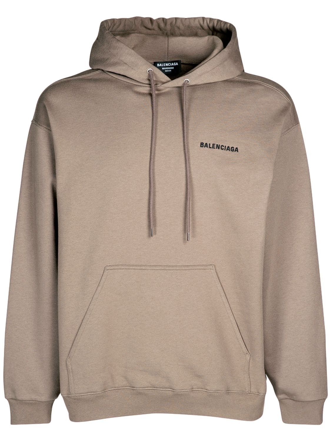 Image of Logo Embroidery Cotton Hoodie