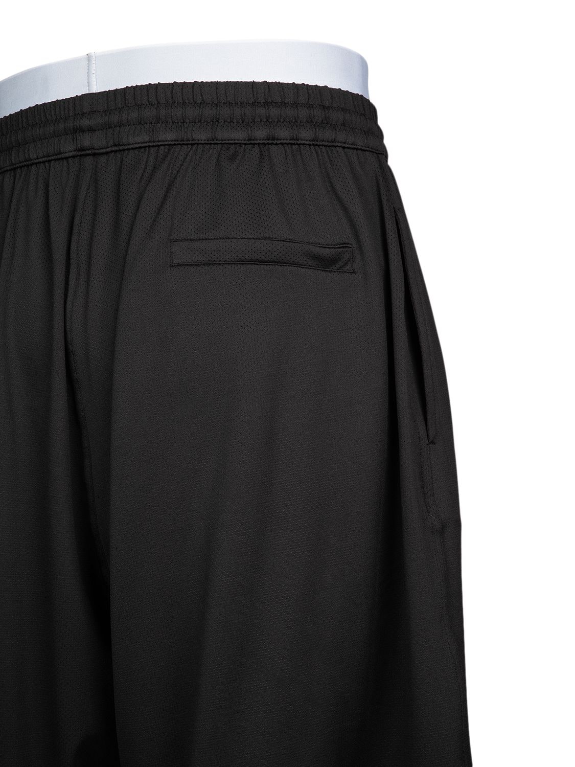 Shop Balenciaga Logo Nylon Swim Shorts In Black
