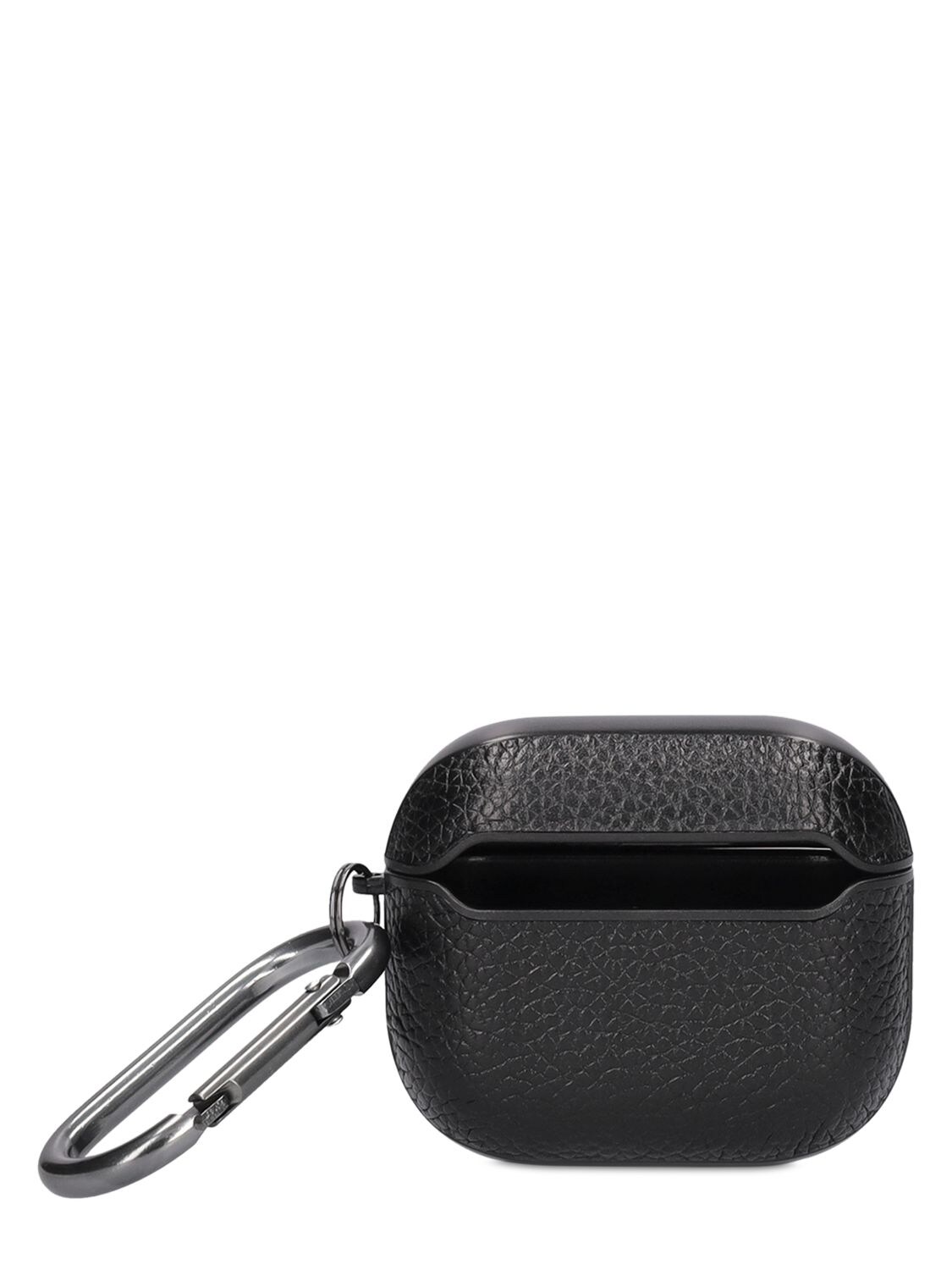 Shop Balenciaga Cash Leather Airpod Pro Case In Black