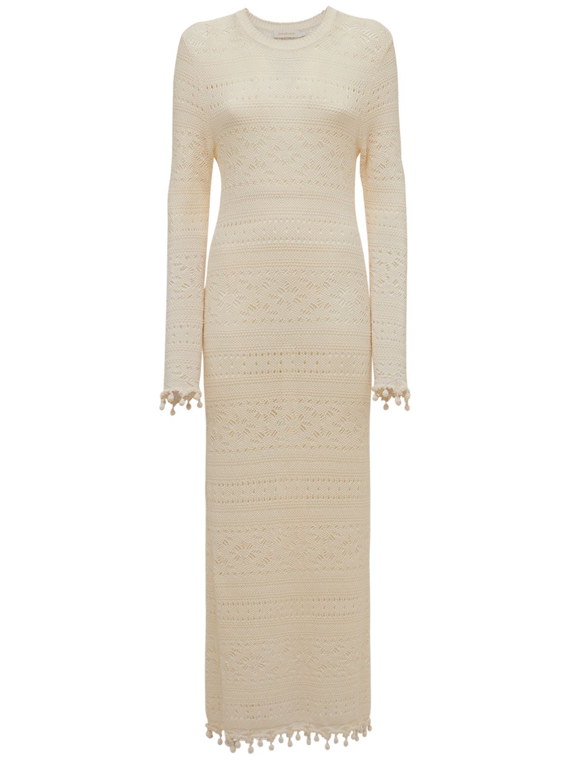 Zimmermann Women's Postcard Crocheted Cotton Midi Dress In White ModeSens