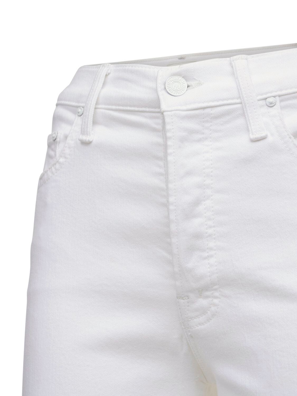 Shop Mother The Tomcat Roller Fray Jeans In White