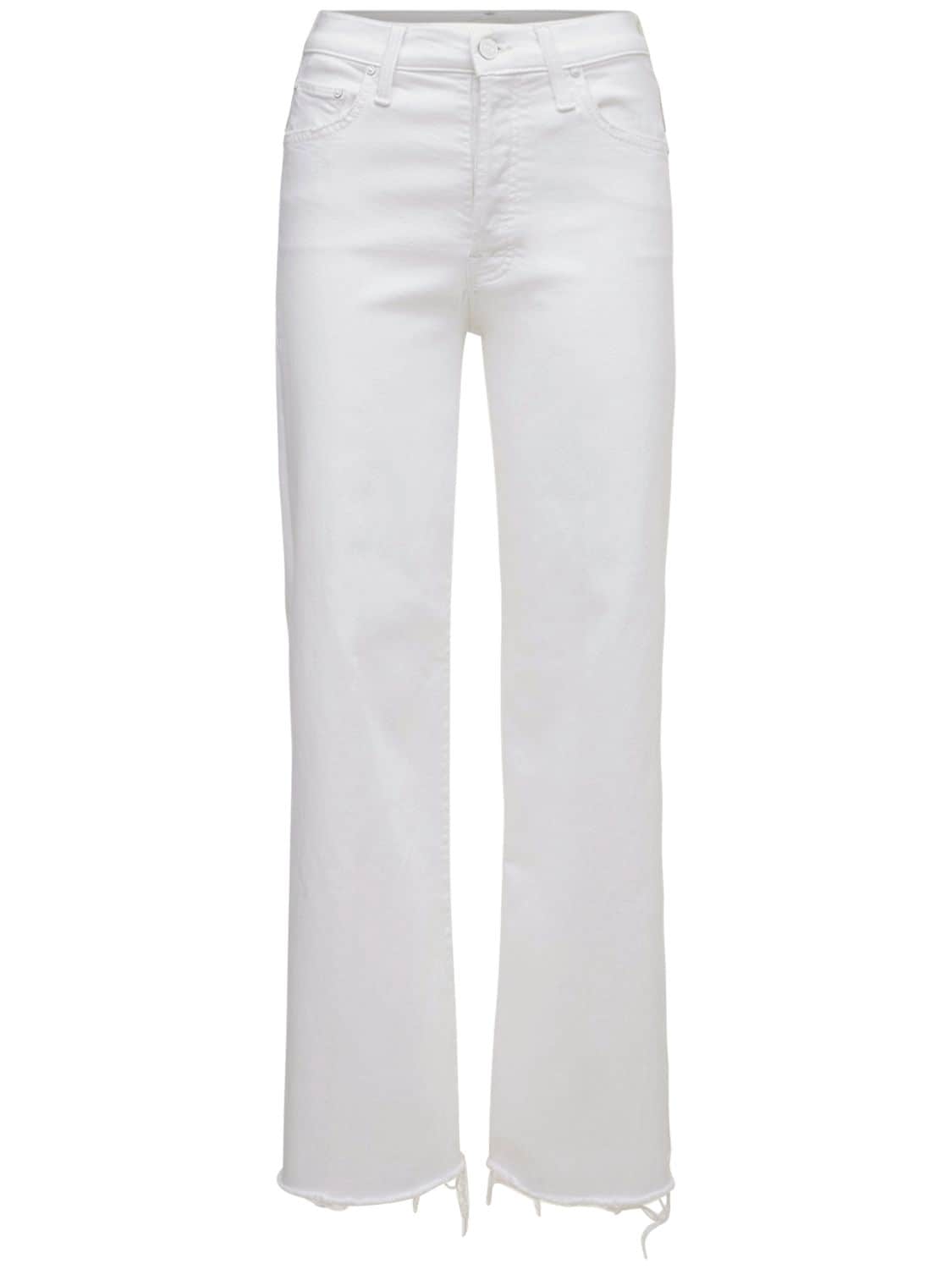 Shop Mother The Tomcat Roller Fray Jeans In White