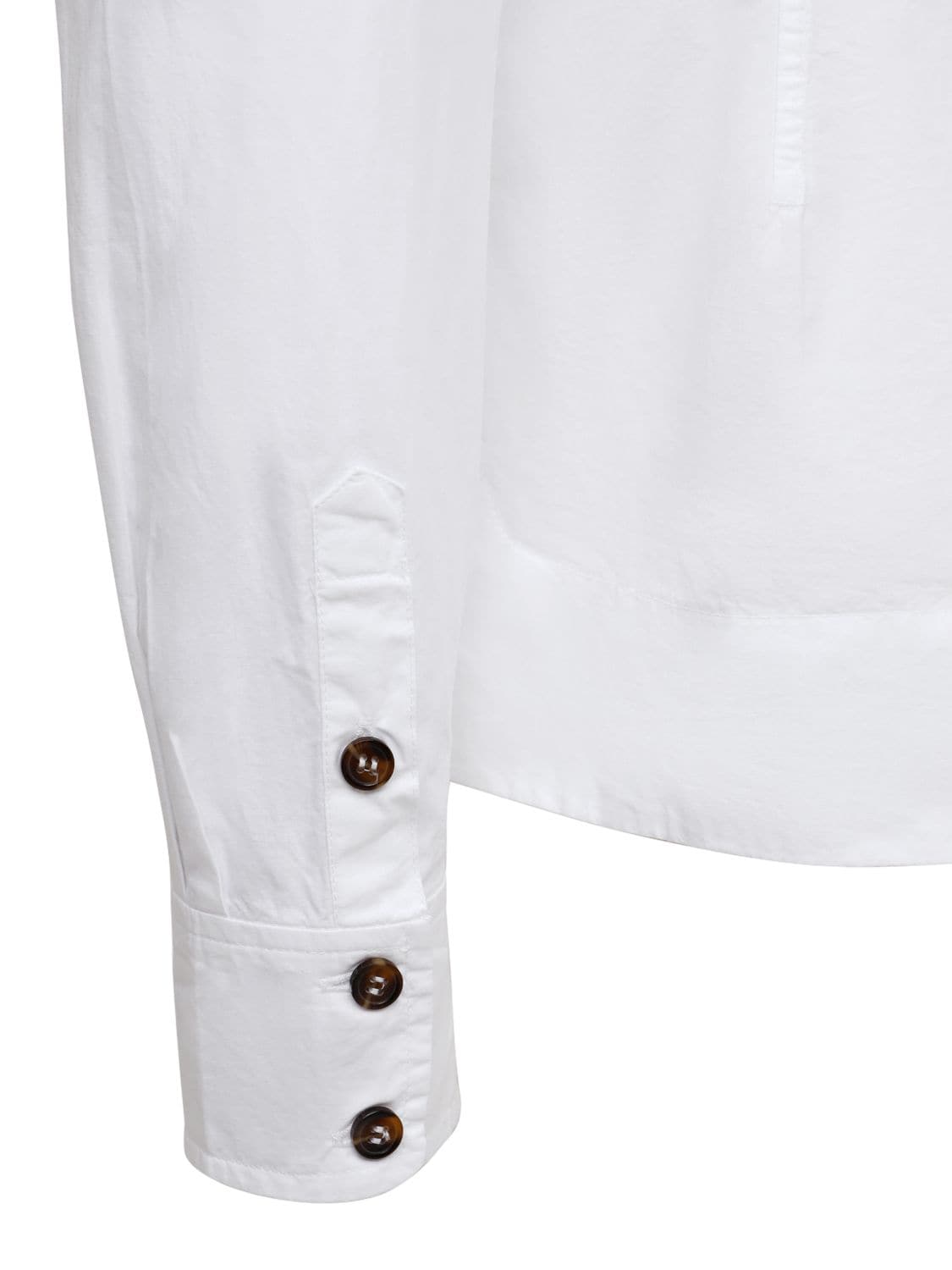 Shop Ganni Organic Cotton Poplin Shirt In White