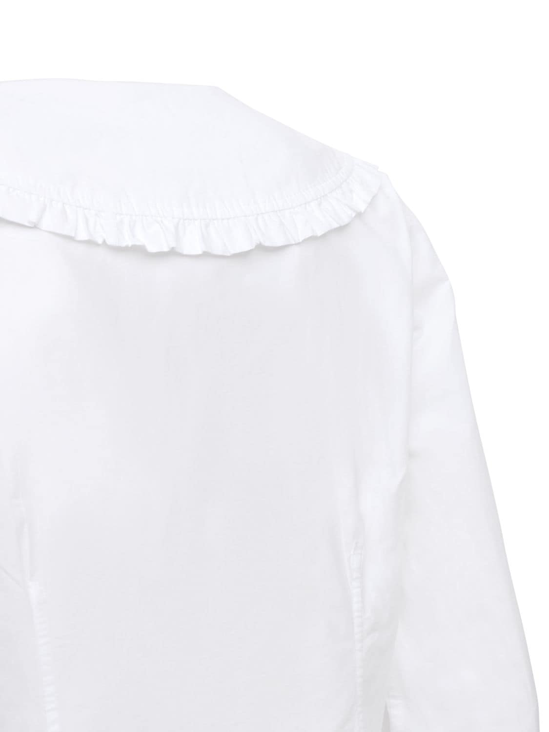 Shop Ganni Organic Cotton Poplin Shirt In White