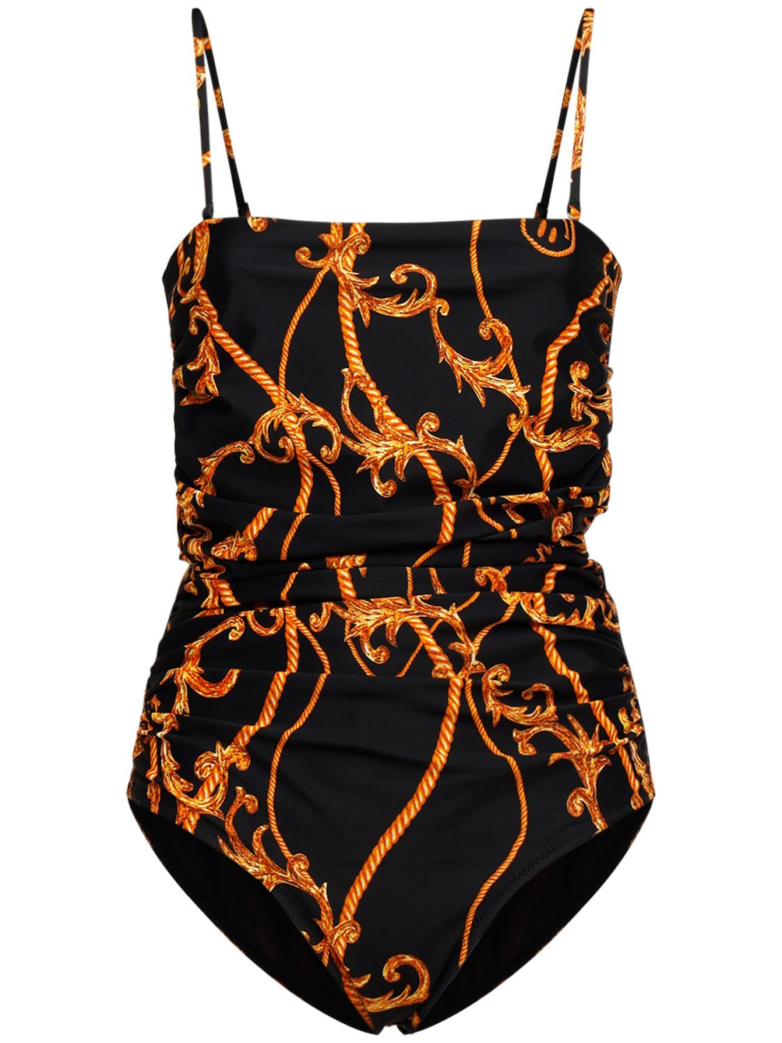 GANNI PRINTED RECYCLED TECH ONE PIECE SWIMSUIT