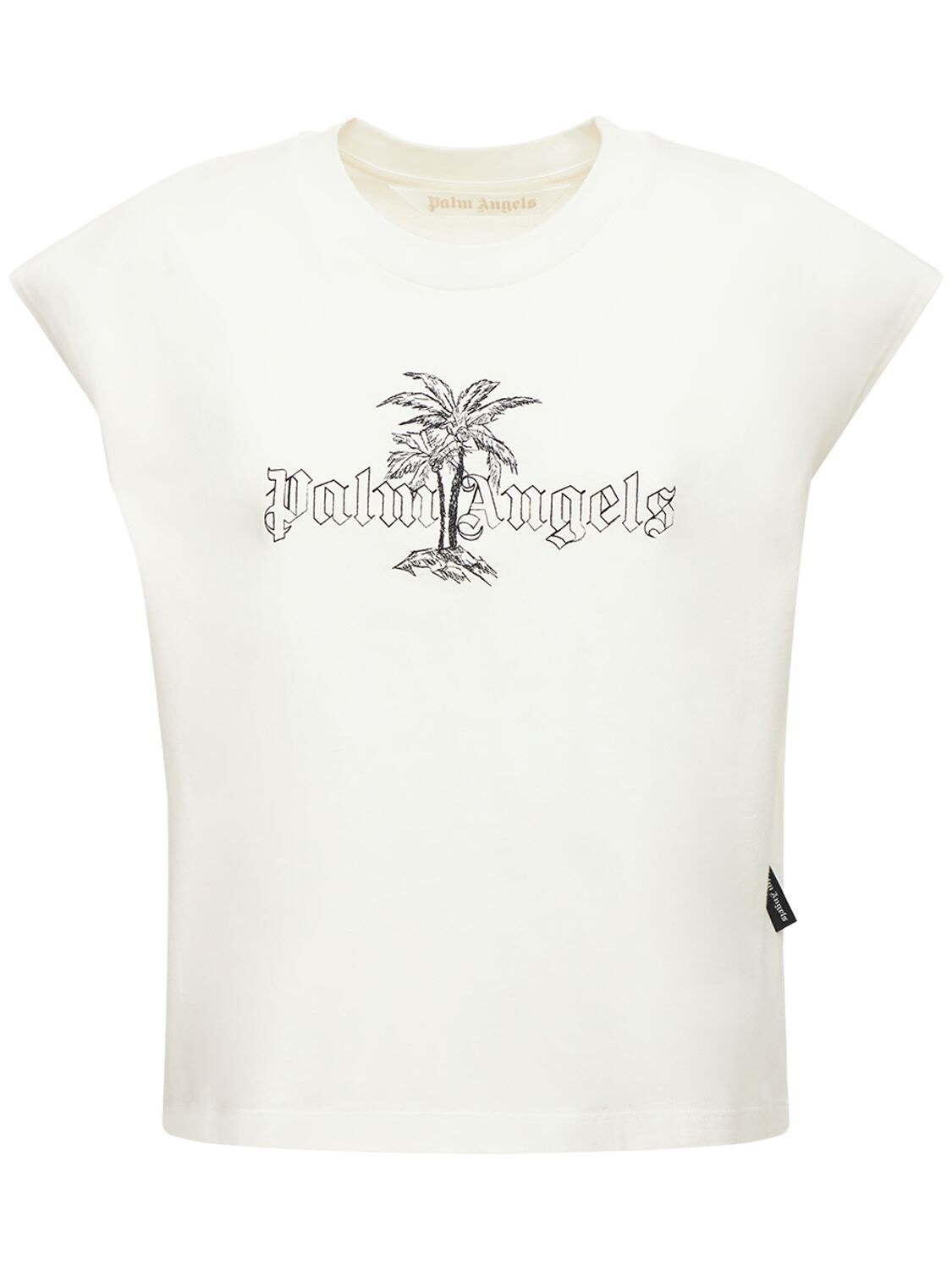 Palm Logo Muscle Cotton Jersey T-shirt