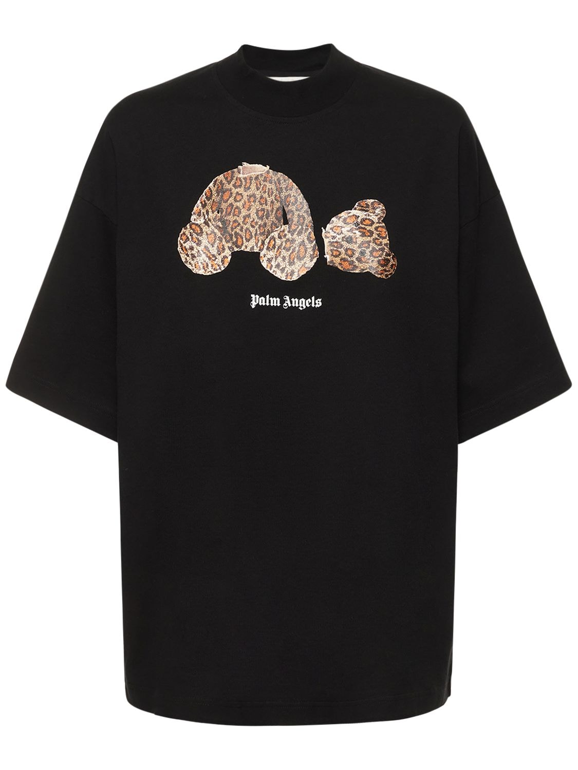 Leopard Bear Print Cotton Loose T-shirt