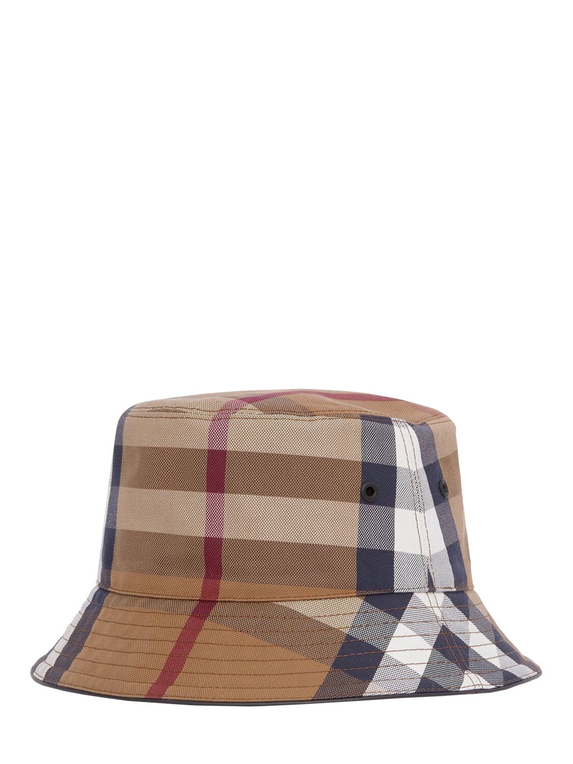 BURBERRY CHECK COTTON BUCKET HAT