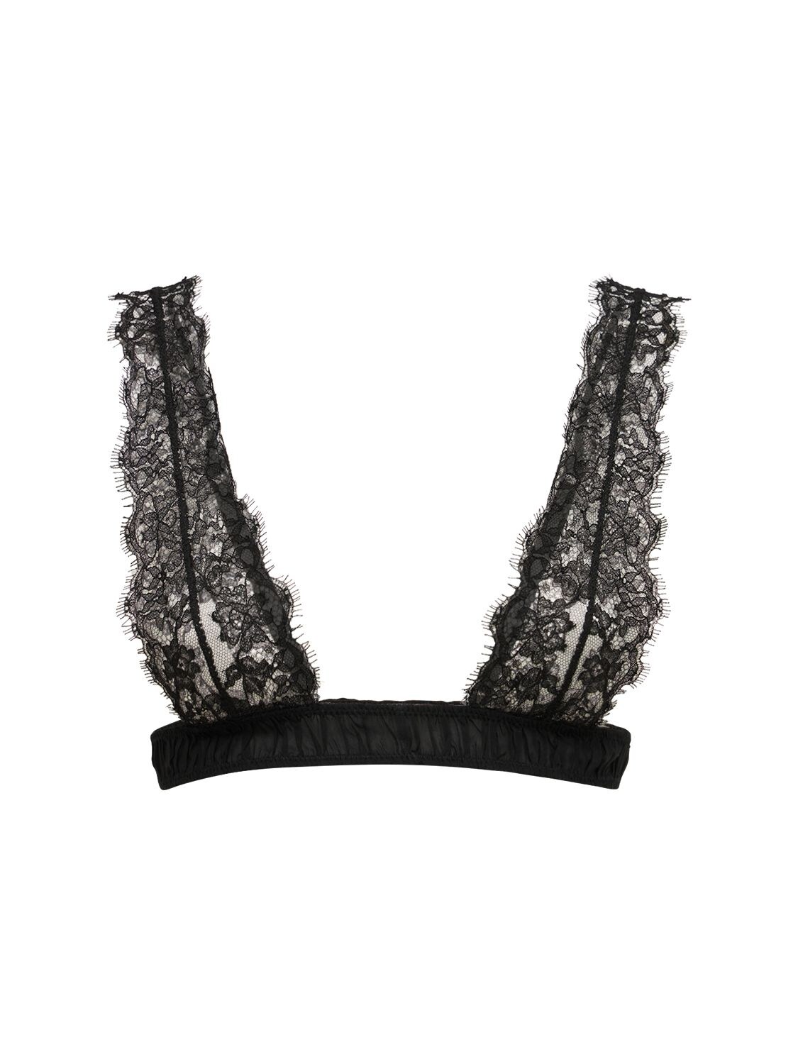 Kiki De Montparnasse Tetine Soft Lace Triangle Bra In Black | ModeSens