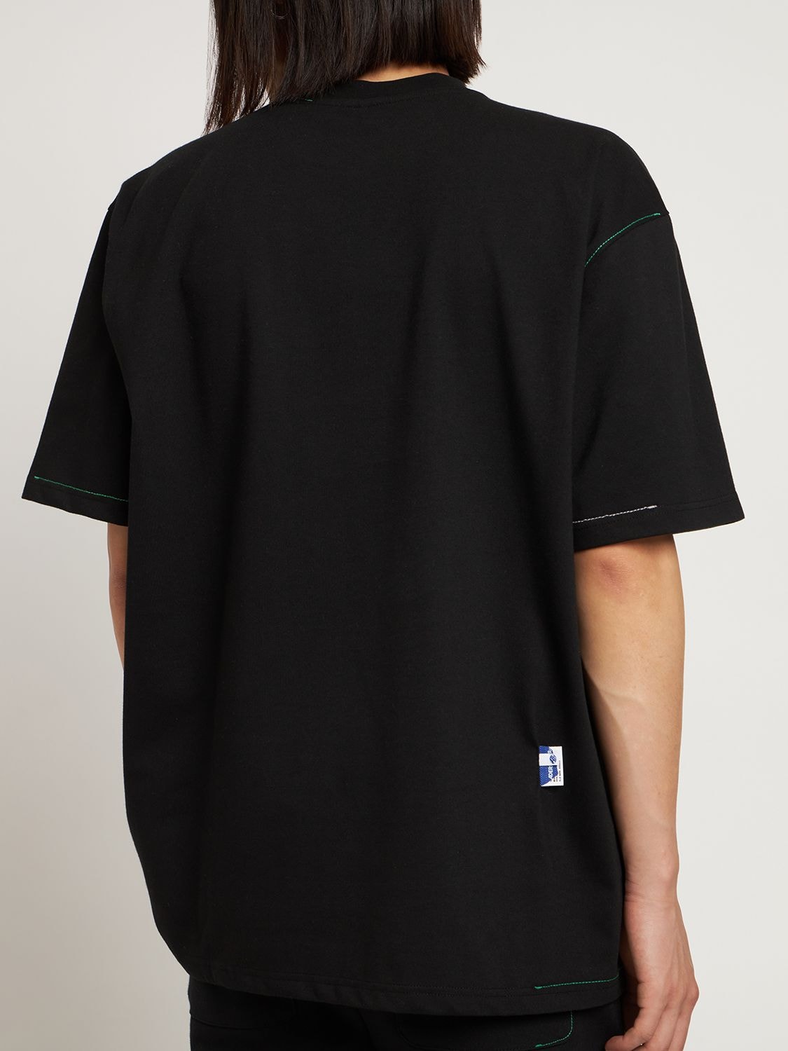 Ader Error Logo Print Cotton T-shirt In Black