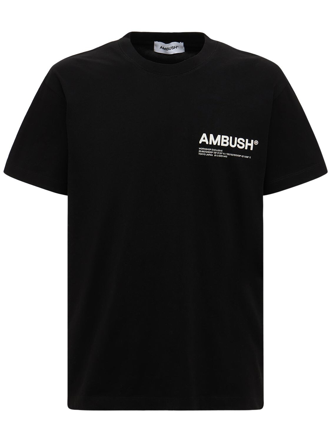 AMBUSH LOGO PRINT COTTON JERSEY T-SHIRT