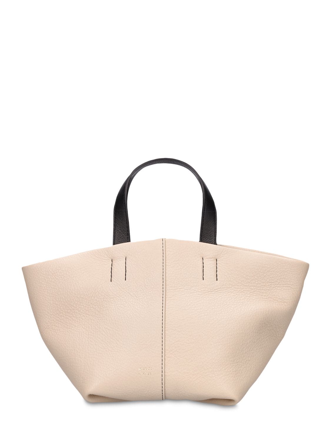 Mini Tulipano Leather Top Handle Bag