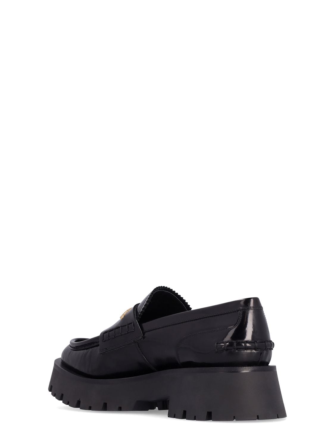 Shop Alexander Wang 45mm Carter Lug Patent Leather Loafers In Schwarz