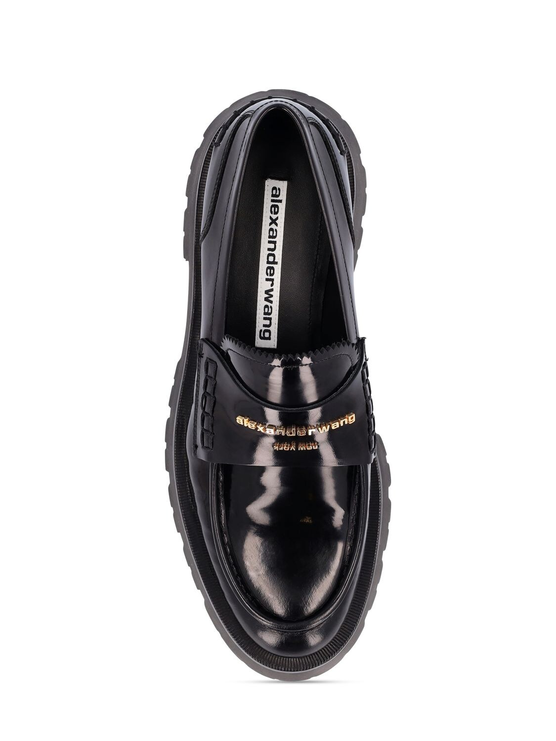 Shop Alexander Wang 45mm Carter Lug Patent Leather Loafers In Schwarz
