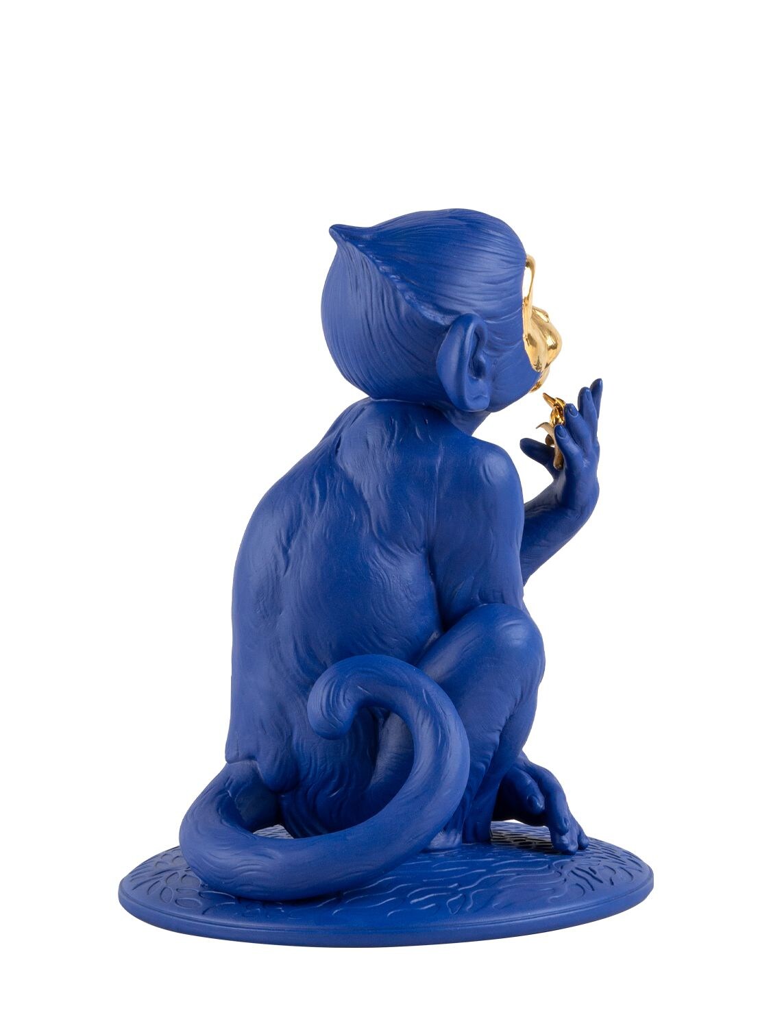 Shop Lladrò Small Monkey Figurine In Blue