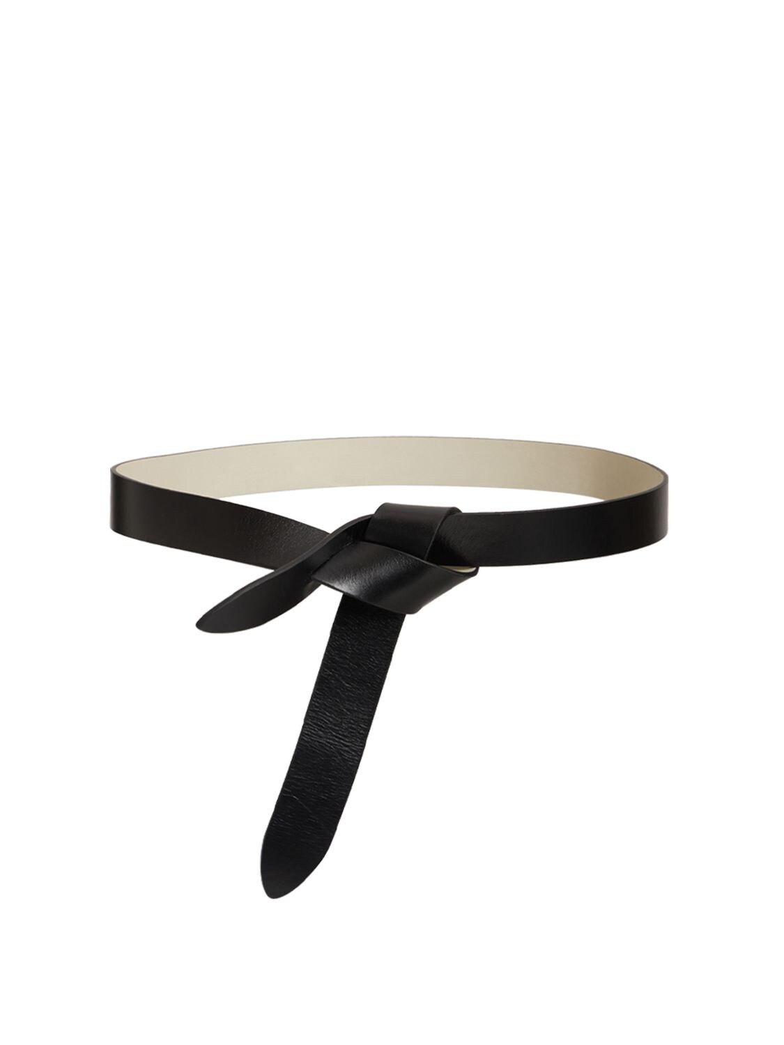 Isabel Marant 3cm Lecce Knot Reversible Leather Belt In Black | ModeSens