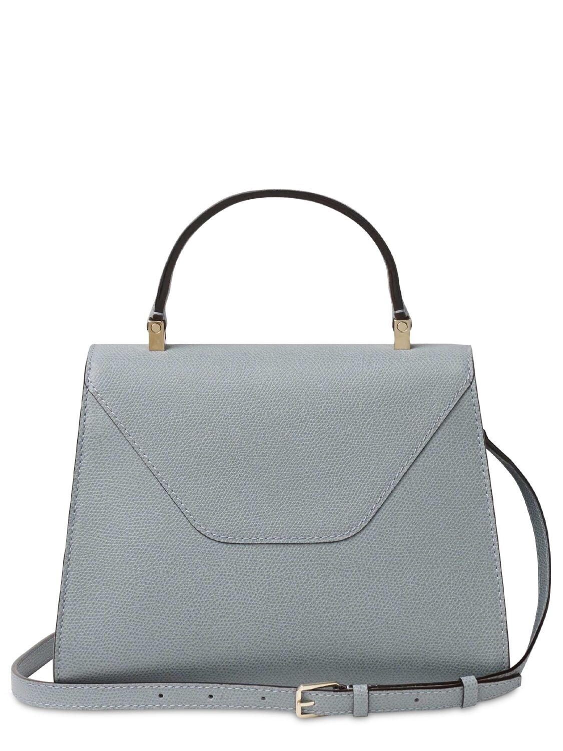 Shop Valextra Medium Iside Soft Grained Leather Bag In Polvere