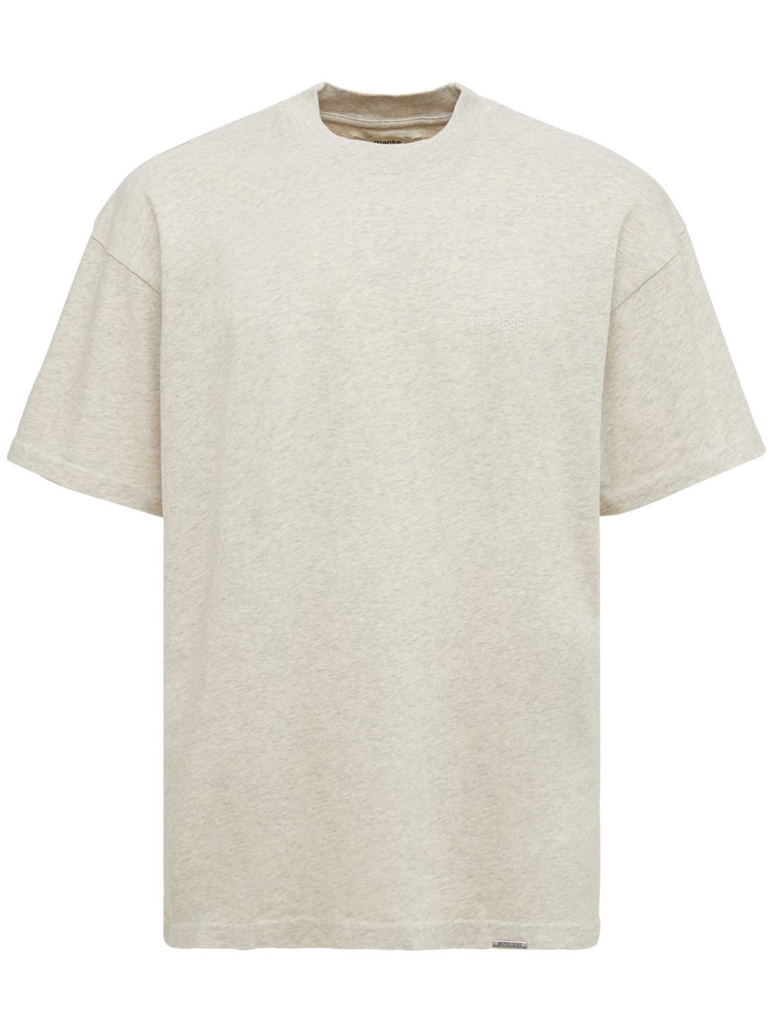 Represent Blanks Logo Cotton Tshirt In Cream ModeSens