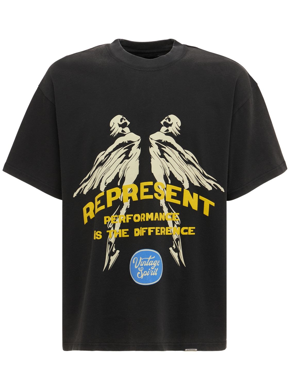 REPRESENT VINTAGE SPIRIT LOGO COTTON  T-SHIRT