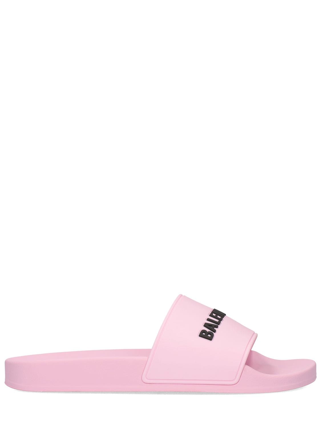 Shop Balenciaga 10mm Pool Rubber Slide Sandals In Light Pink