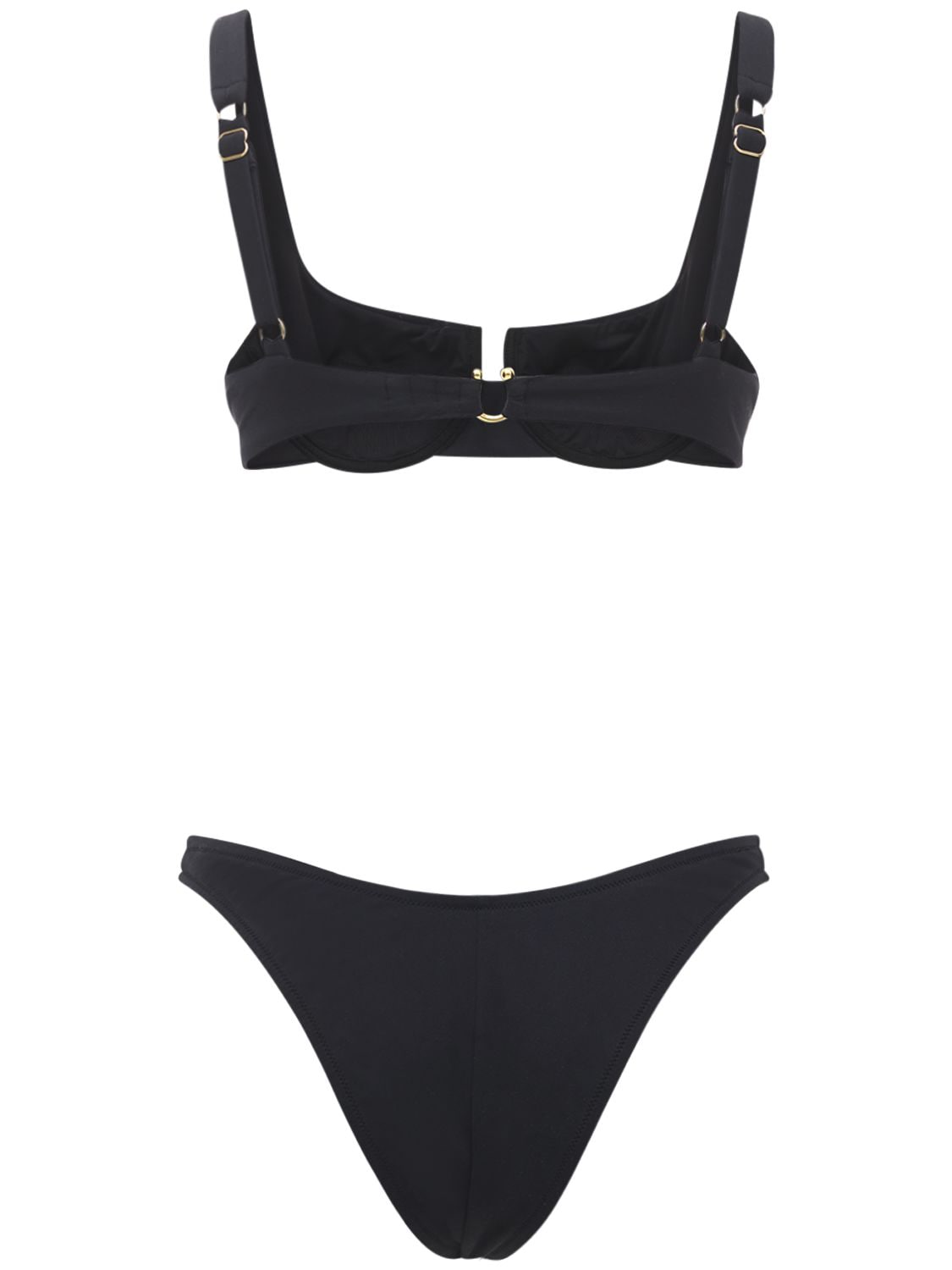 Shop Reina Olga Brigitte Underwired Bikini Set In Black