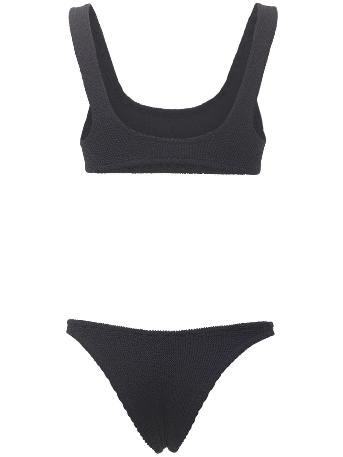 Shop Reina Olga Ginny Scrunch Bikini Set In Black