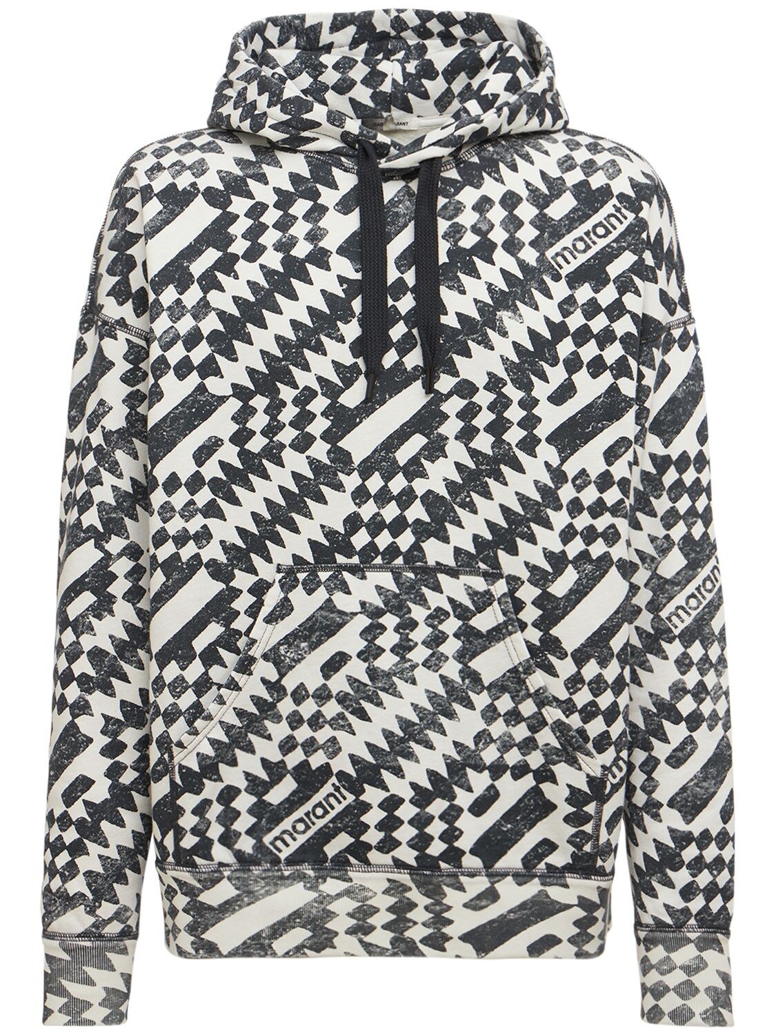 ISABEL MARANT PRINTED COTTON BLEND HOODIE