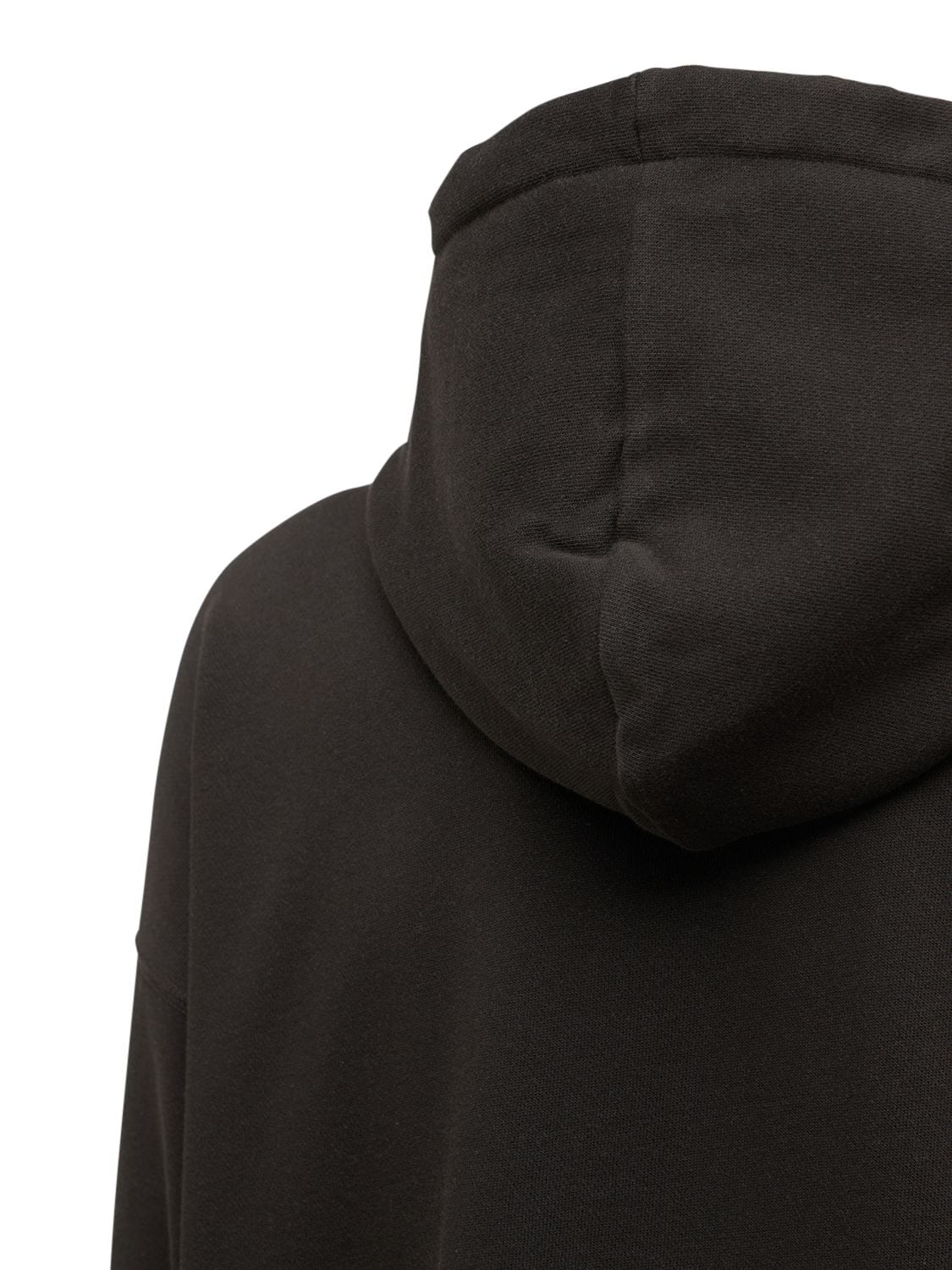 Shop Isabel Marant Flocked Logo Cotton Blend Hoodie In Black