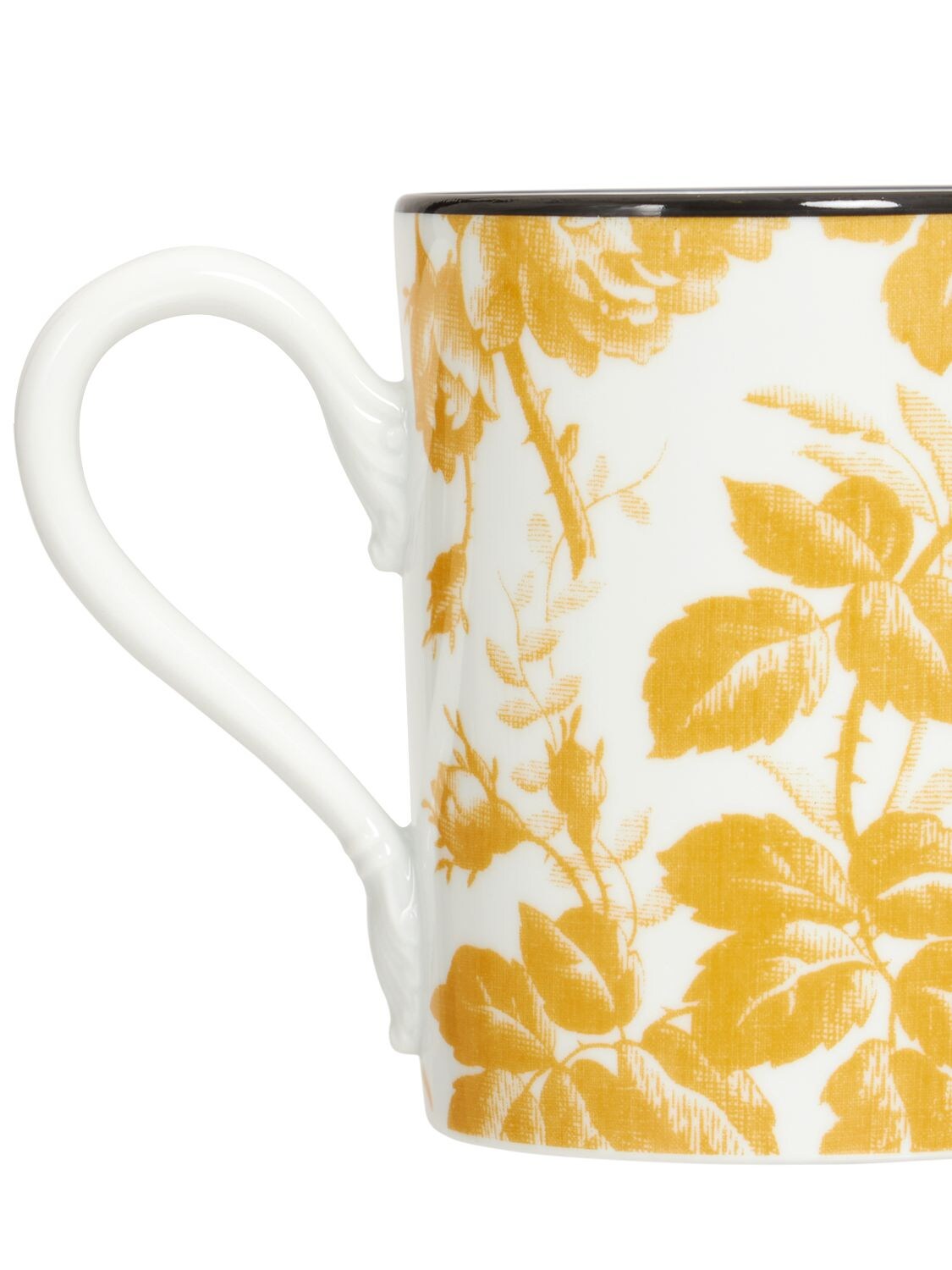 Shop Gucci Herbarium Porcelain Mug In Sunset Yellow