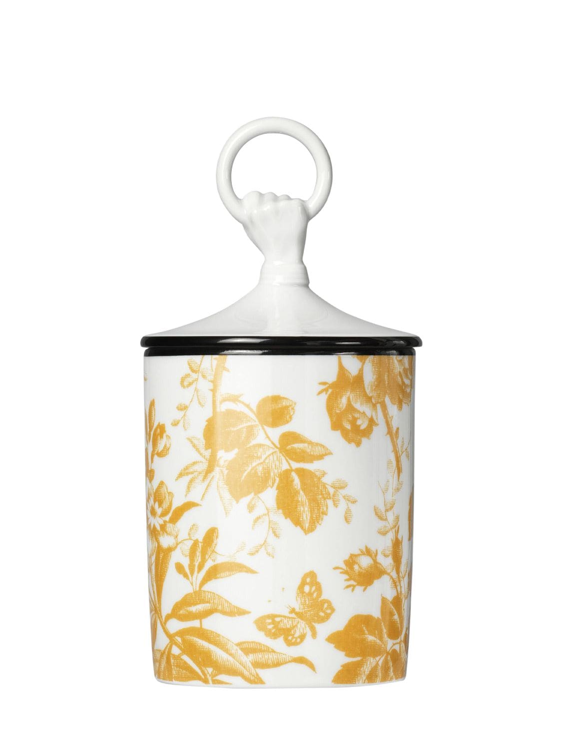 Shop Gucci Herbarium Porcelain Candle In Sunset Yellow
