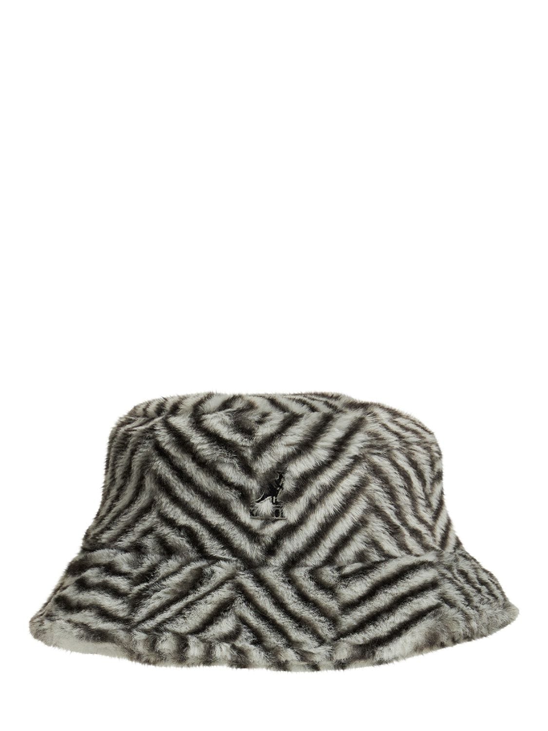 Kangol Faux Fur Bucket Hat In Grey