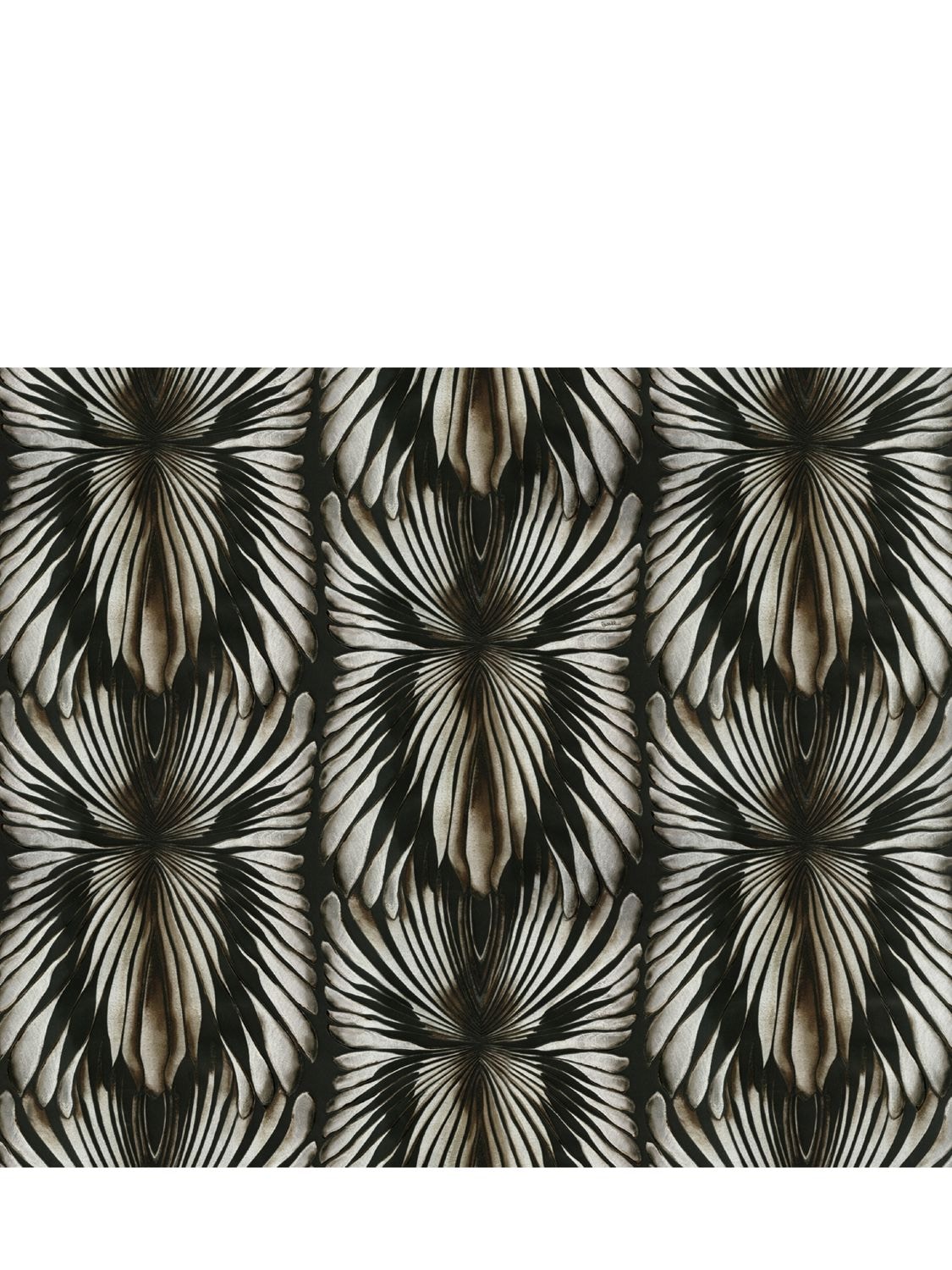 Roberto Cavalli Foglie Luxury Printed Wallpaper In Black