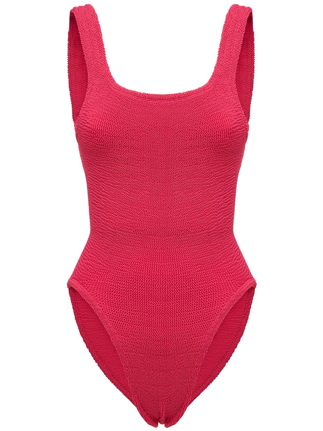 HUNZA G CLASSIC SEERSUCKER ONE PIECE SWIMSUIT