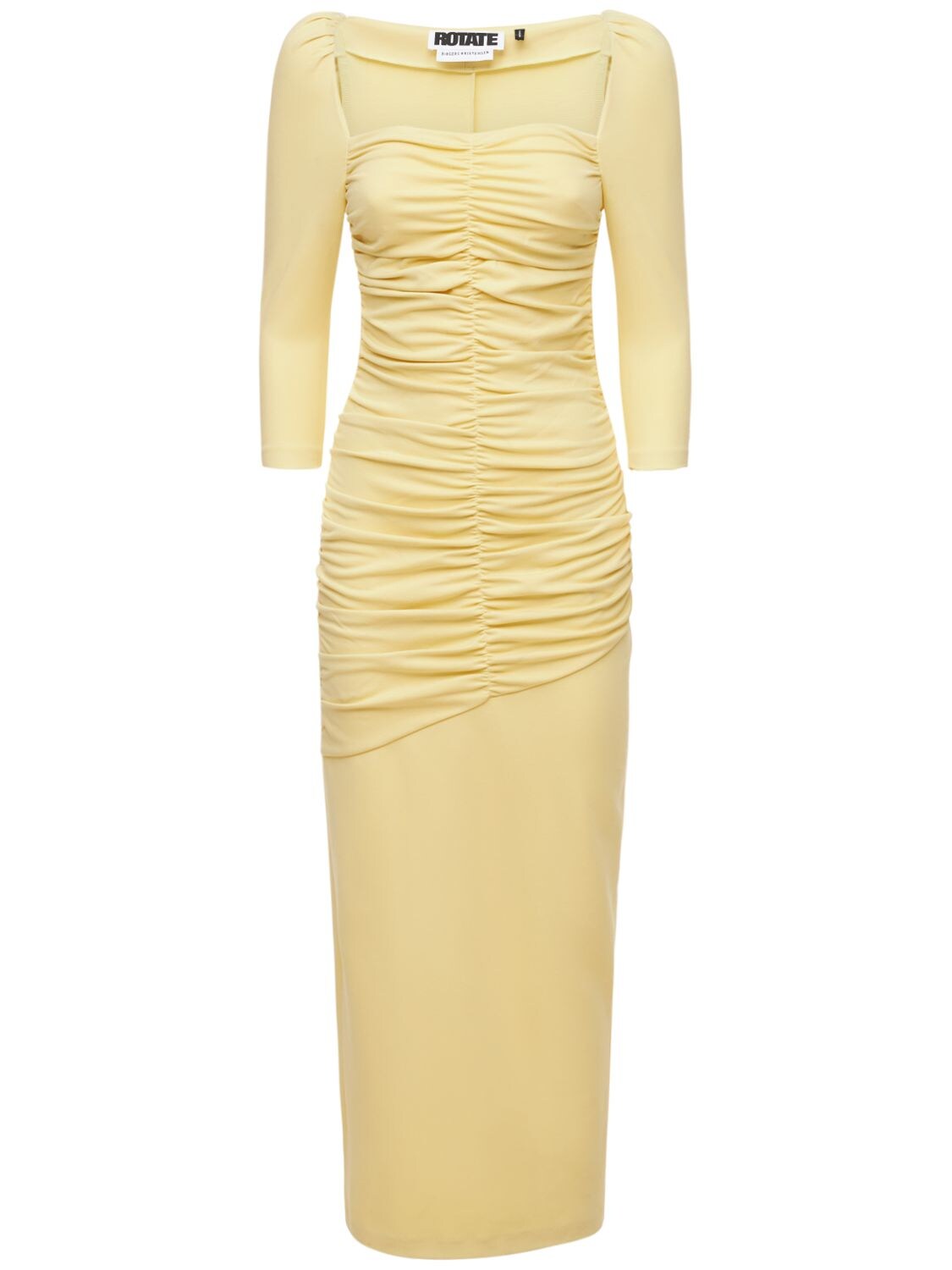 ROTATE BIRGER CHRISTENSEN FREYA CREPE RUCHED MIDI DRESS,75IWX3023-MTITMDYYNG2