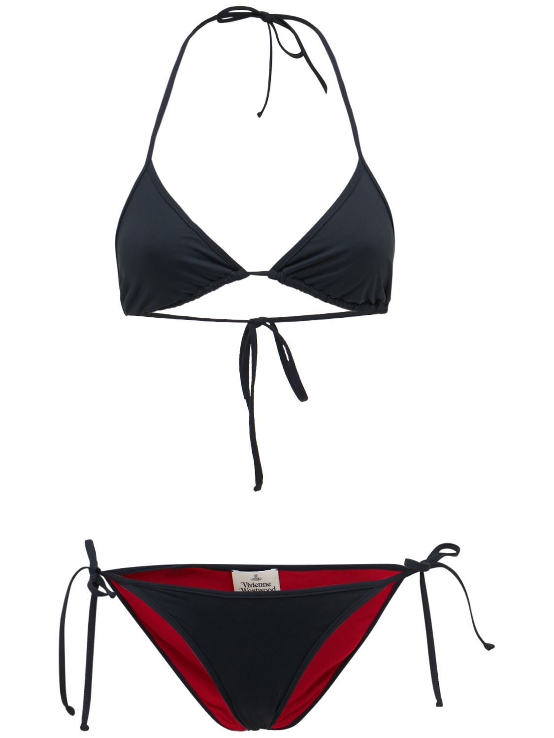 Vivienne Westwood Tech Triangle Bikini Set In Navy | ModeSens