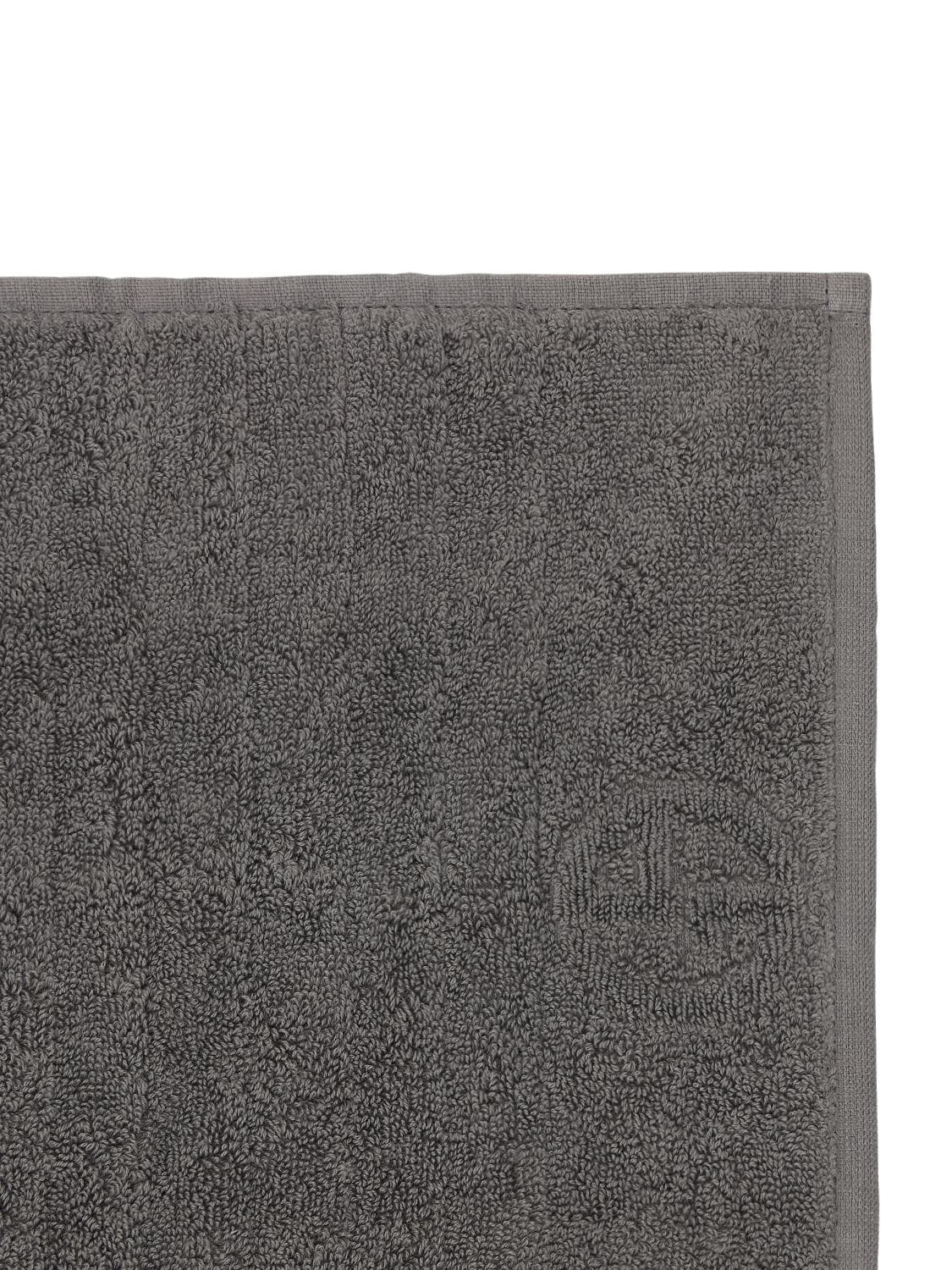 Shop Armani/casa Dorotea Cotton Towel Set In Dark Grey