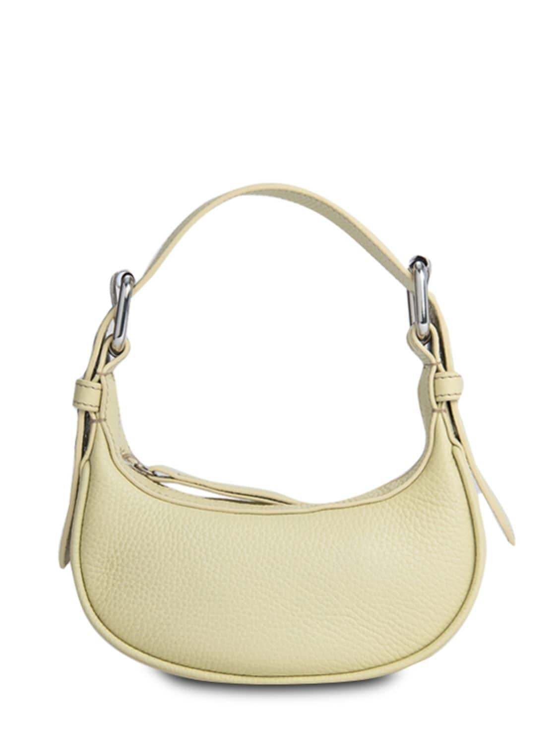 By Far Mini Soho Grain Leather Top Handle Bag In Sand | ModeSens