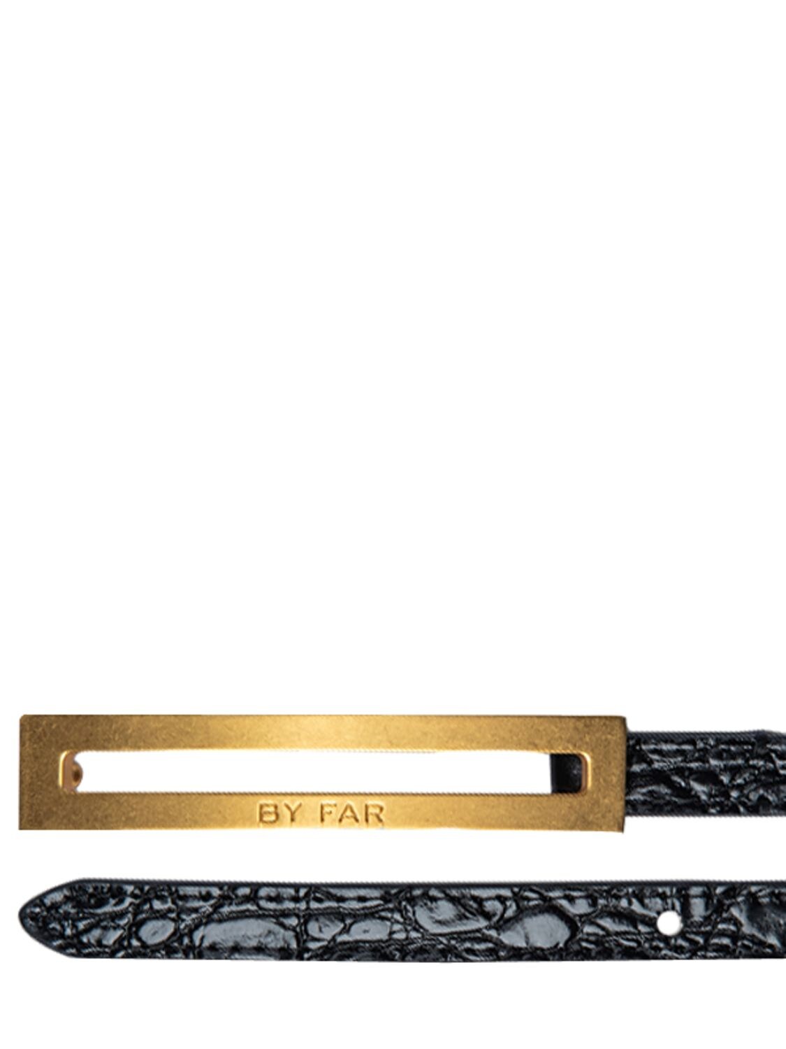 BY FAR Katina croc-effect Leather Belt - Farfetch