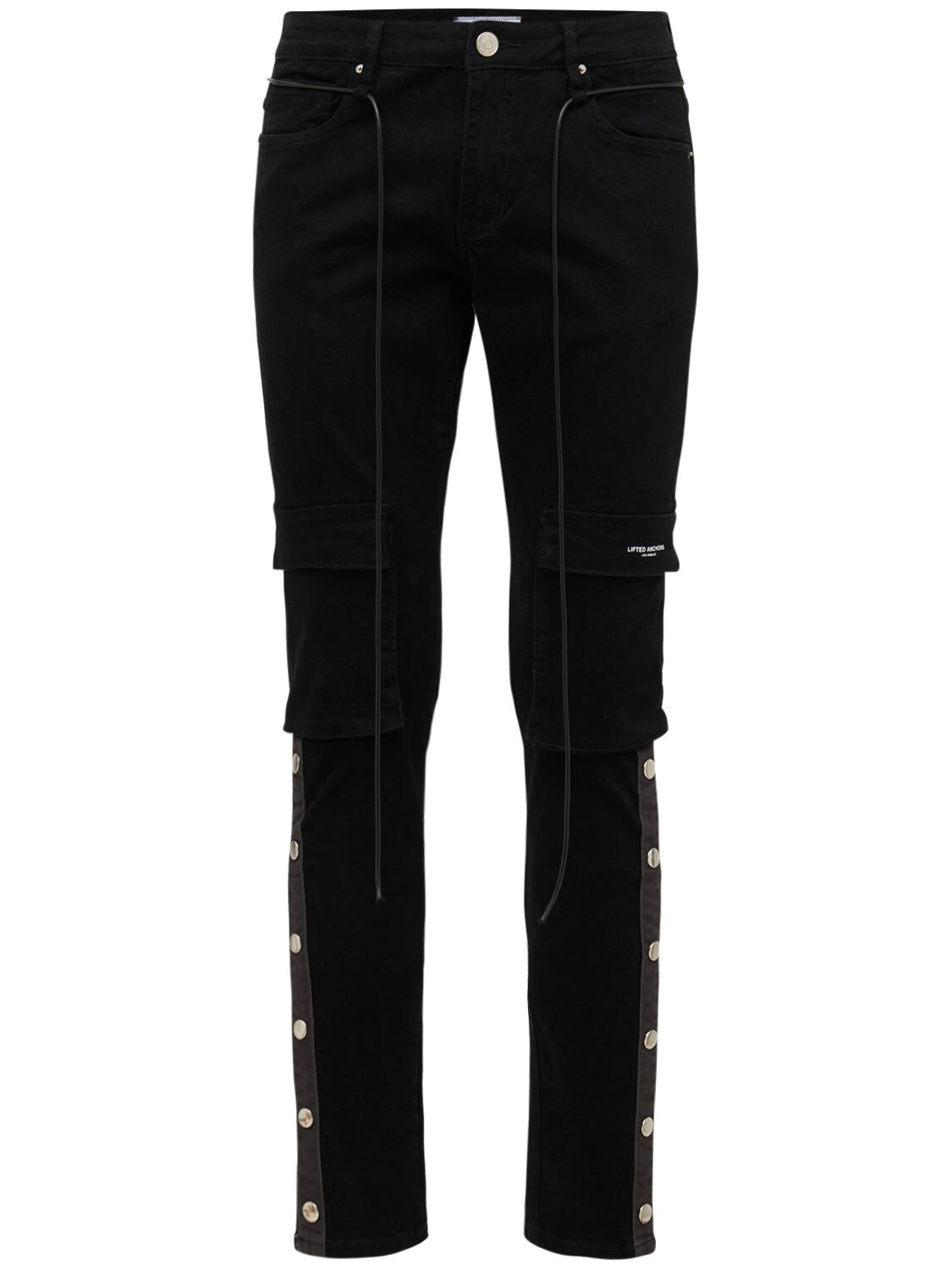 Lifted Anchors Snap Cargo Jeans In Black | ModeSens
